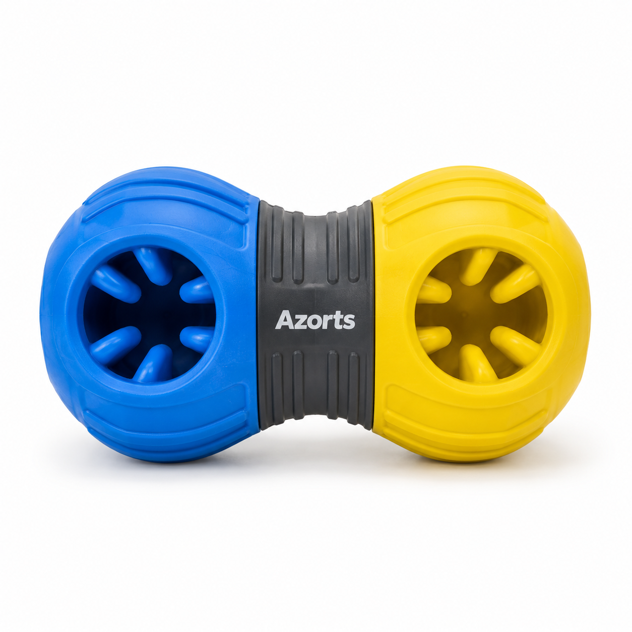 Azorts Interactive Dual-End Chew Dog Toy – Durable Rubber Treat Dispensing & Dental Cleaning Toy for Medium and Large Dogs